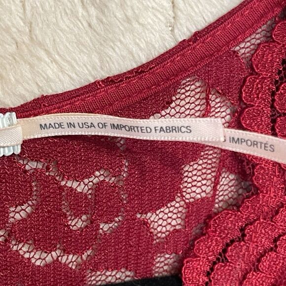 Urban Outfitters Kimchi Blue Red Lace Bodycon Dress‎ Sz Small Made In USA - Picture 7 of 14